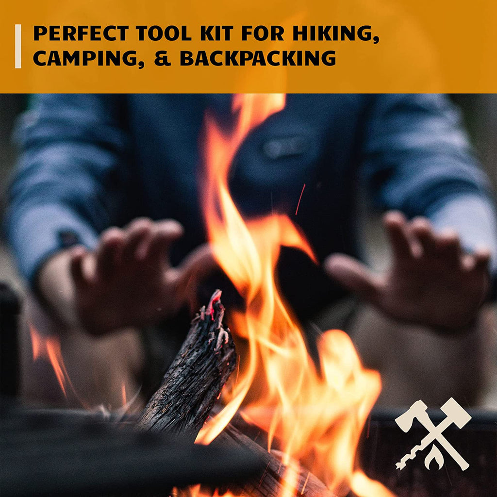 Ultimate Ferro Rod Fire Starter Kit: Waterproof Magnesium Firestarter with Multitool for Camping & Outdoor Adventures