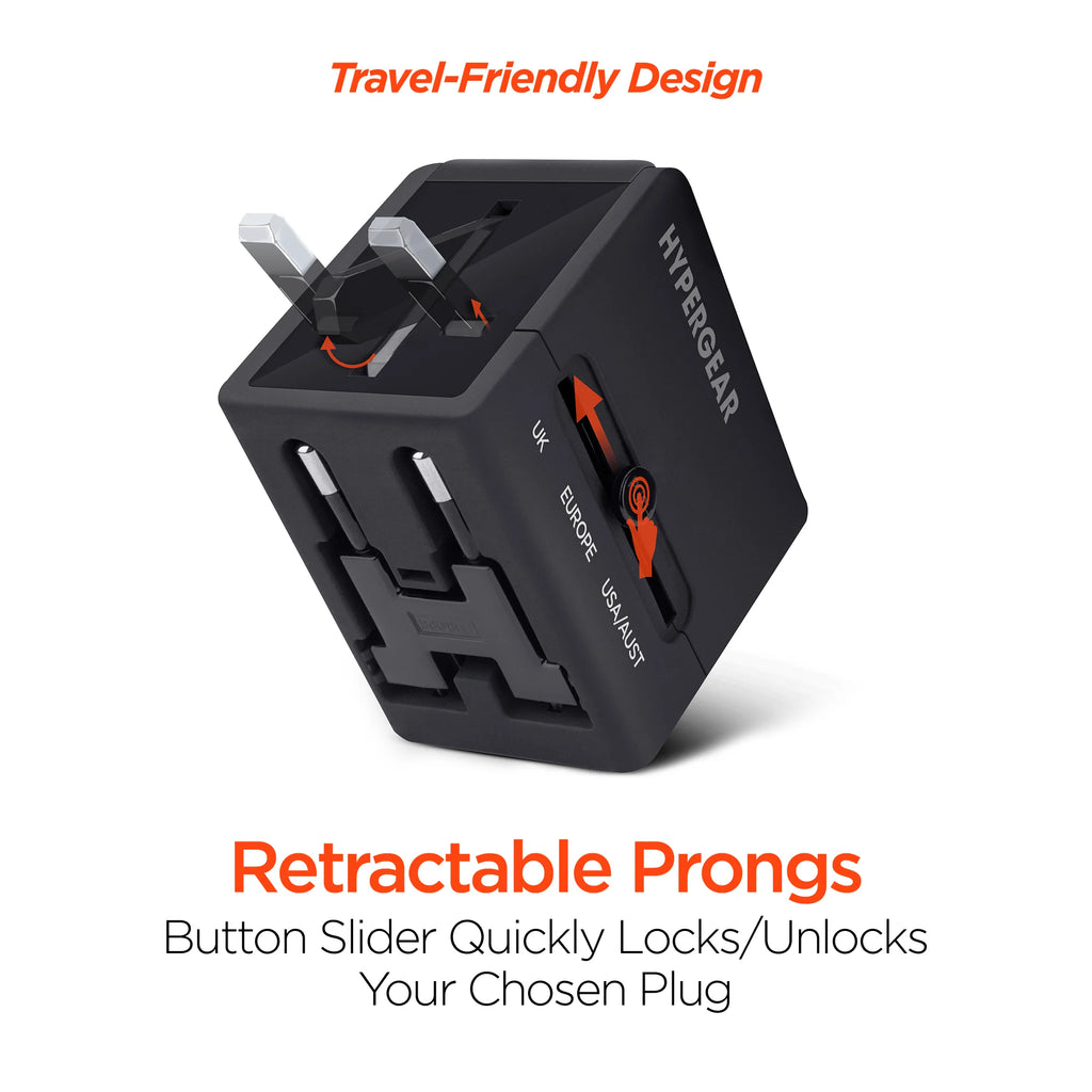 Ultimate Hypergear All-In-One Universal Travel Adapter for Global Adventures