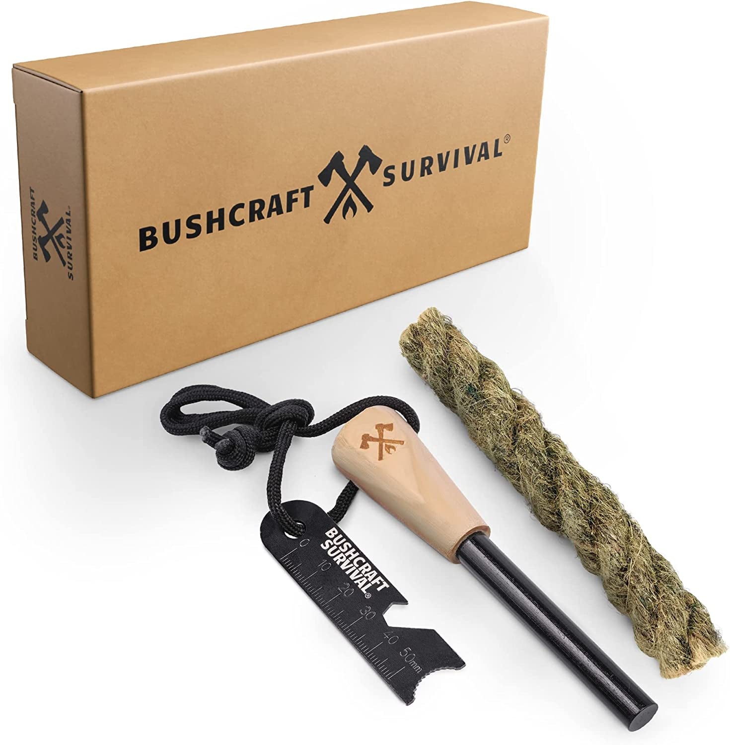 Ultimate Ferro Rod Fire Starter Kit: Waterproof Magnesium Firestarter with Multitool for Camping & Outdoor Adventures