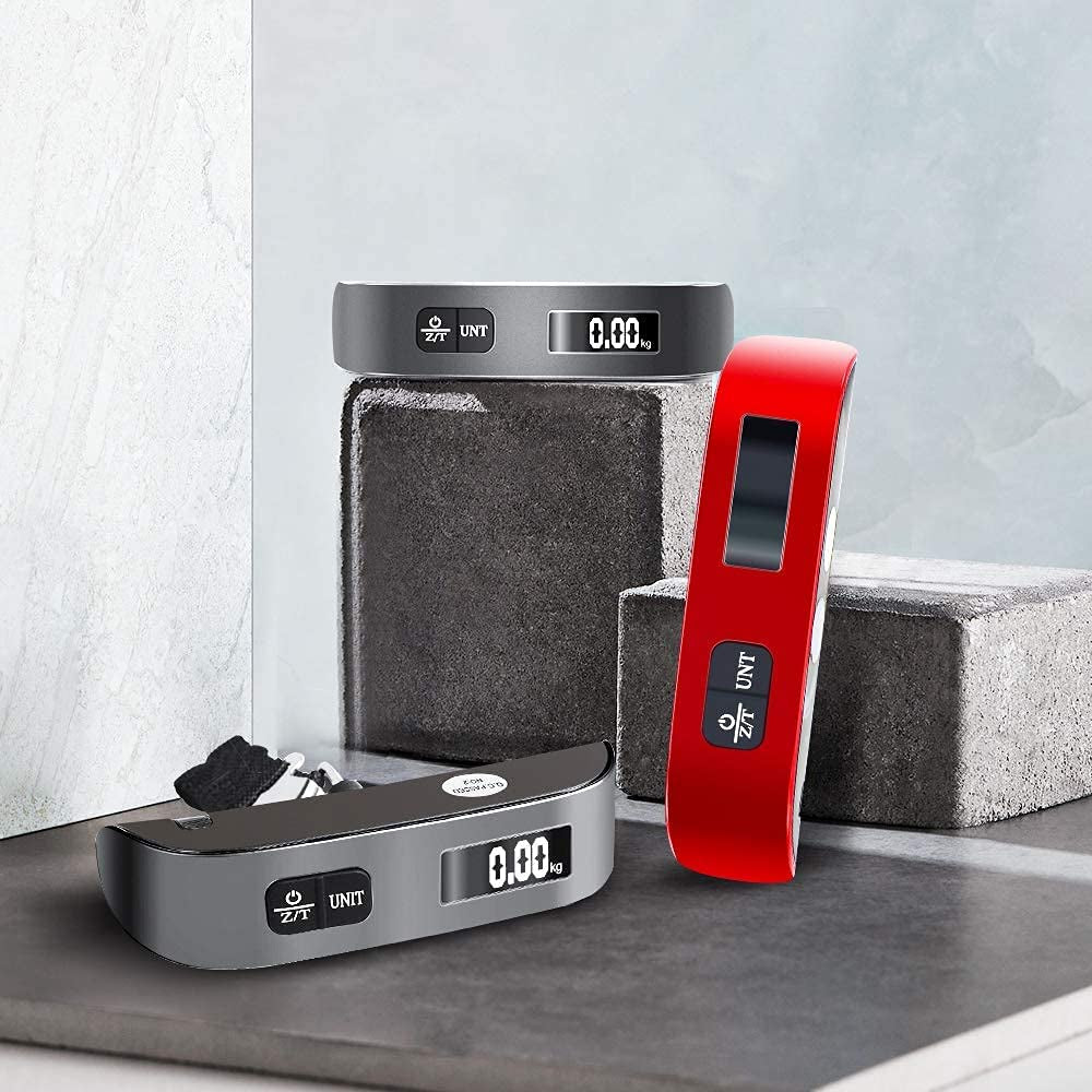 Ultimate Portable Digital Luggage Scale - 110 lbs Capacity, Ergonomic Rubber Coated Design, Batteries Included!