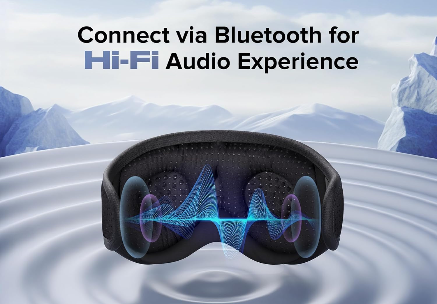 Ultimate Bluetooth 5.4 Sleep Mask with HD Headphones - Luxurious 3D Blackout Eye Mask in Breathable Silk for Side Sleepers, Perfect for Travel, Meditation & CPAP Users