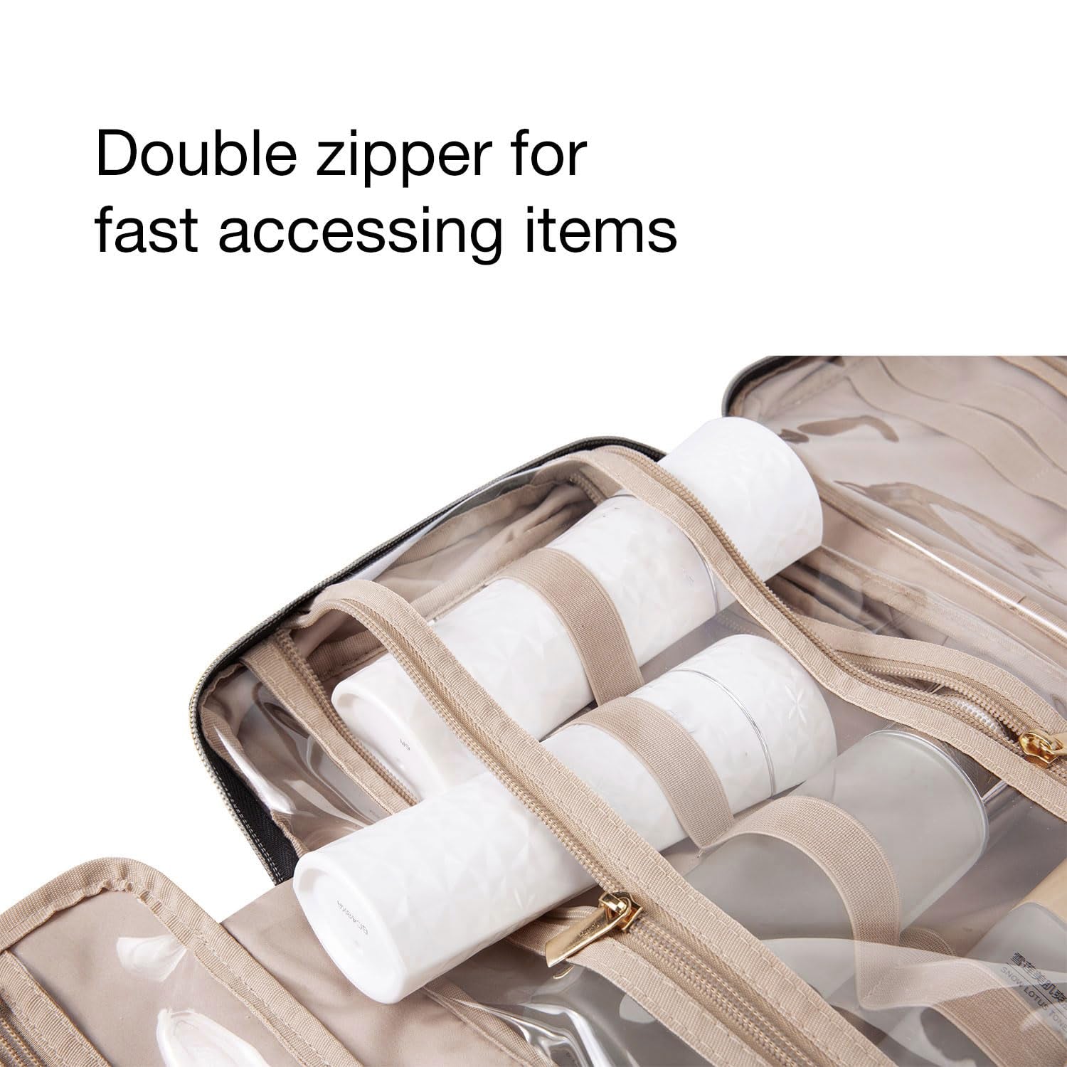 Chic Baby Pink Medium Water-Resistant Toiletry Bag with Hanging Hook - Ultimate Travel Organizer for Cosmetics and Accessories