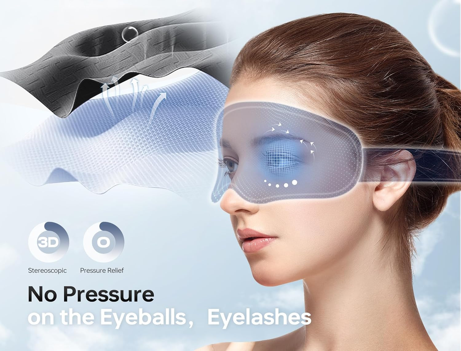 Ultimate Bluetooth 5.4 Sleep Mask with HD Headphones - Luxurious 3D Blackout Eye Mask in Breathable Silk for Side Sleepers, Perfect for Travel, Meditation & CPAP Users